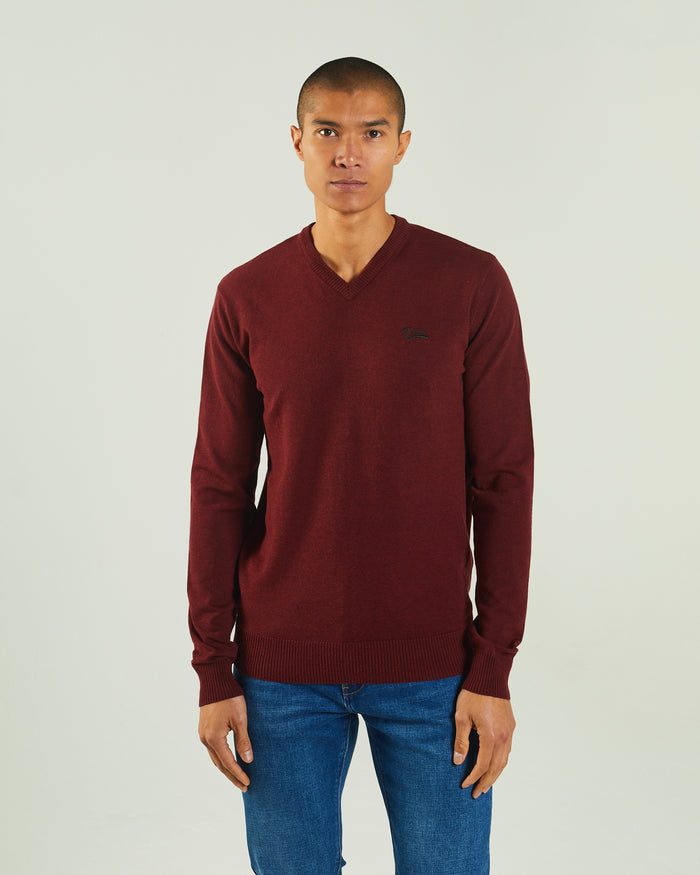 Tony V Neck Biking Red Melange
