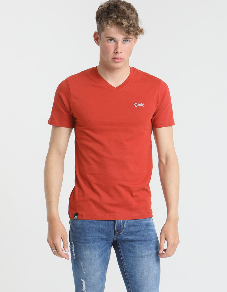 Basic Scott V Neck Tee Ketchup