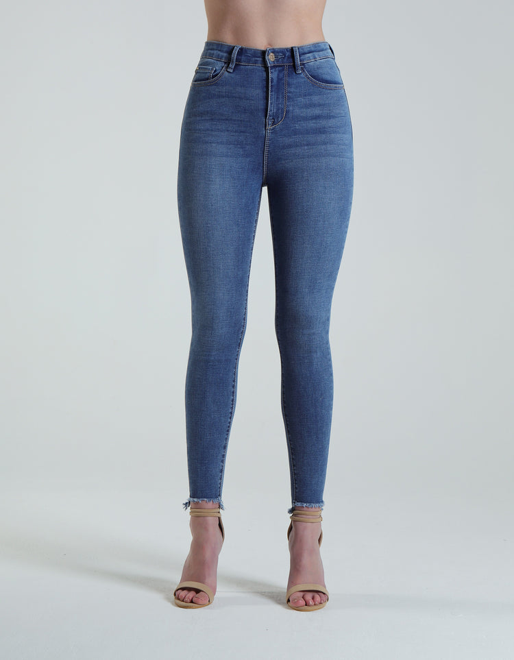 Jessica High Rise Skinny Blue