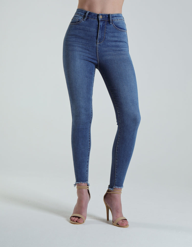 Jessica High Rise Skinny Blue