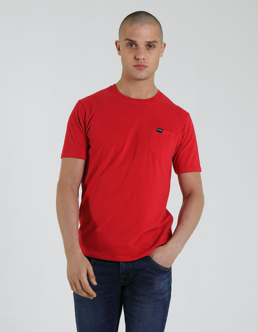 Basic Brett Pocket Tee Barbados Cherry